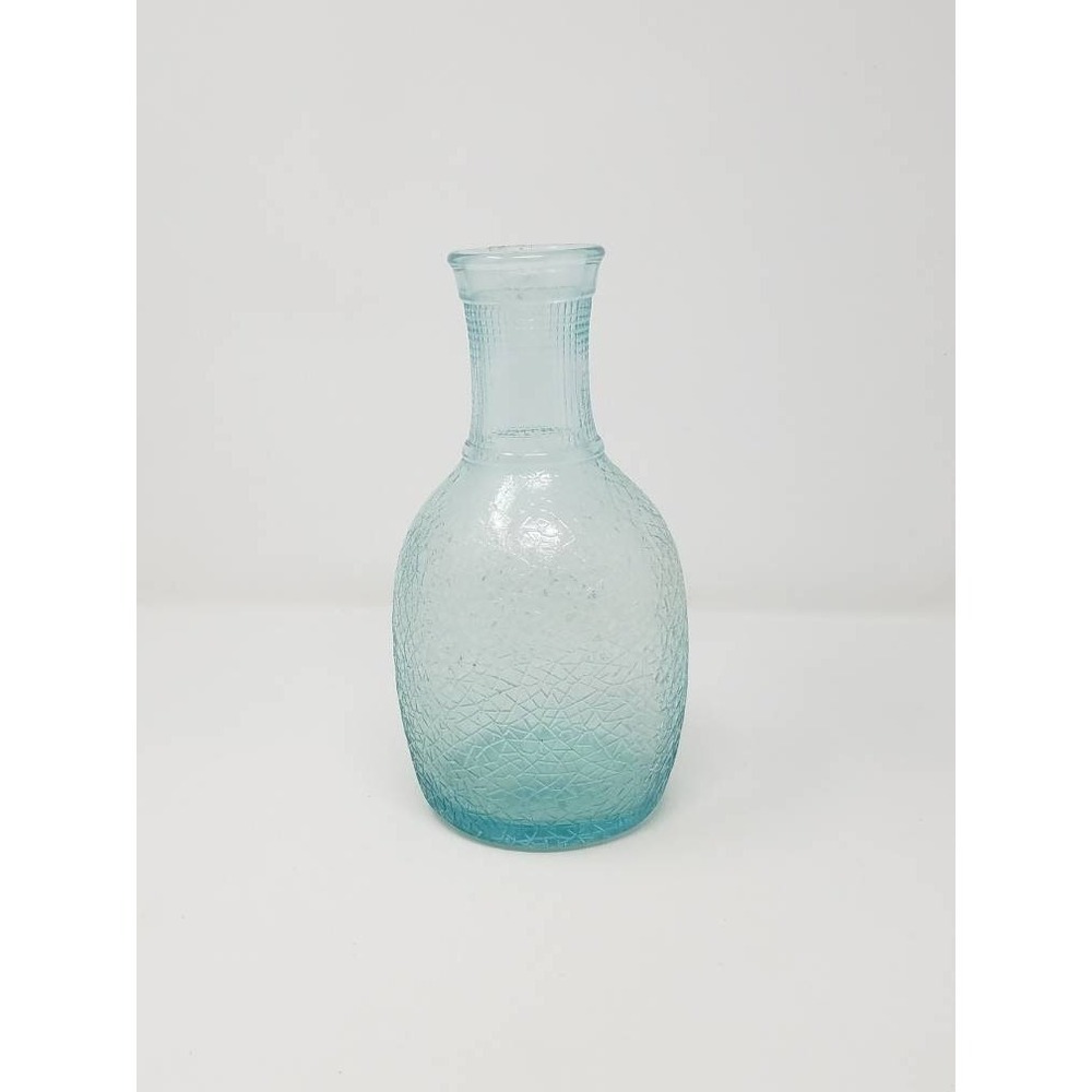 Vintage light blue tone large textured bottle kitchen ware farmhouse